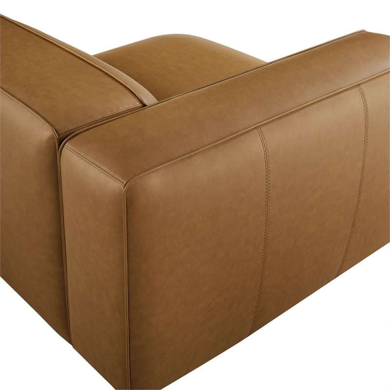 Auren Left Armchair in Camel