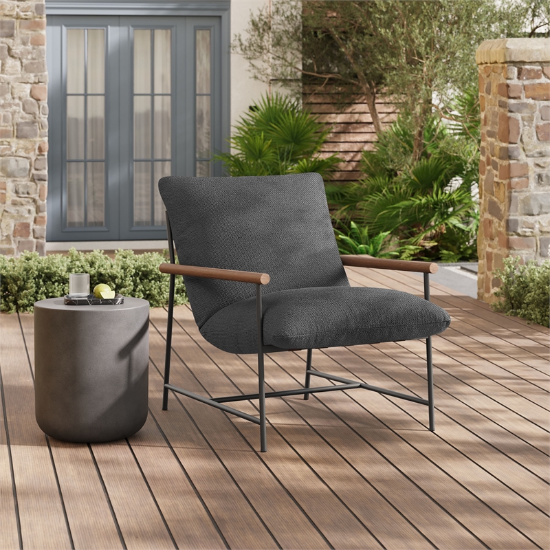 Raya Sling Lounge Chair in Charcoal