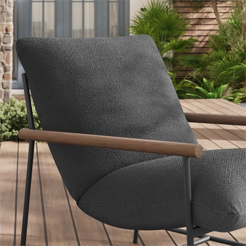 Raya Sling Lounge Chair in Charcoal