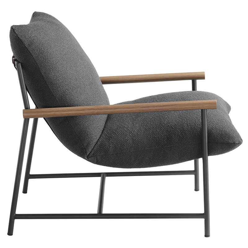 Raya Sling Lounge Chair in Charcoal