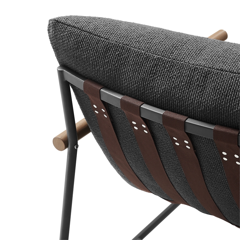 Raya Sling Lounge Chair in Charcoal