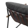 Raya Sling Lounge Chair in Charcoal