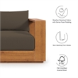 Modway Tahoe 5-Piece Acacia Wood Outdoor Patio Set in Natural Cocoa