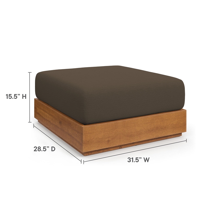 Tahoe 2-Piece Armchair and Ottoman Set in Natural Cocoa