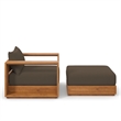 Tahoe 2-Piece Armchair and Ottoman Set in Natural Cocoa