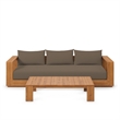 Tahoe 2-Piece Sofa and Coffee Table Set in Natural Cocoa