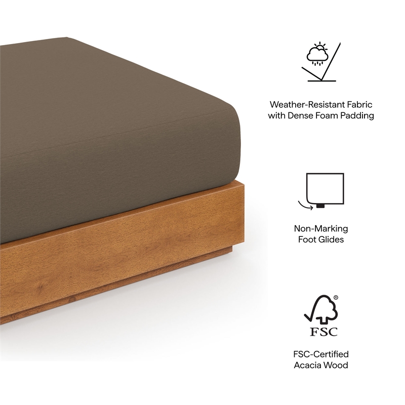 Tahoe Ottoman in Natural Cocoa