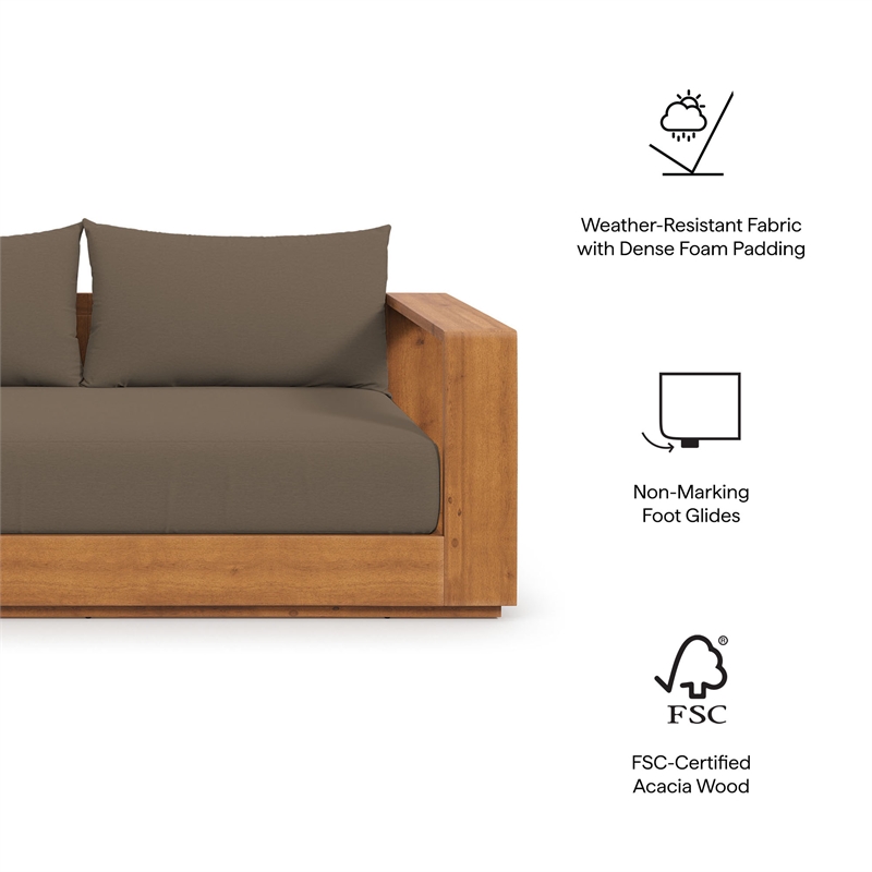 Tahoe Loveseat in Natural Cocoa