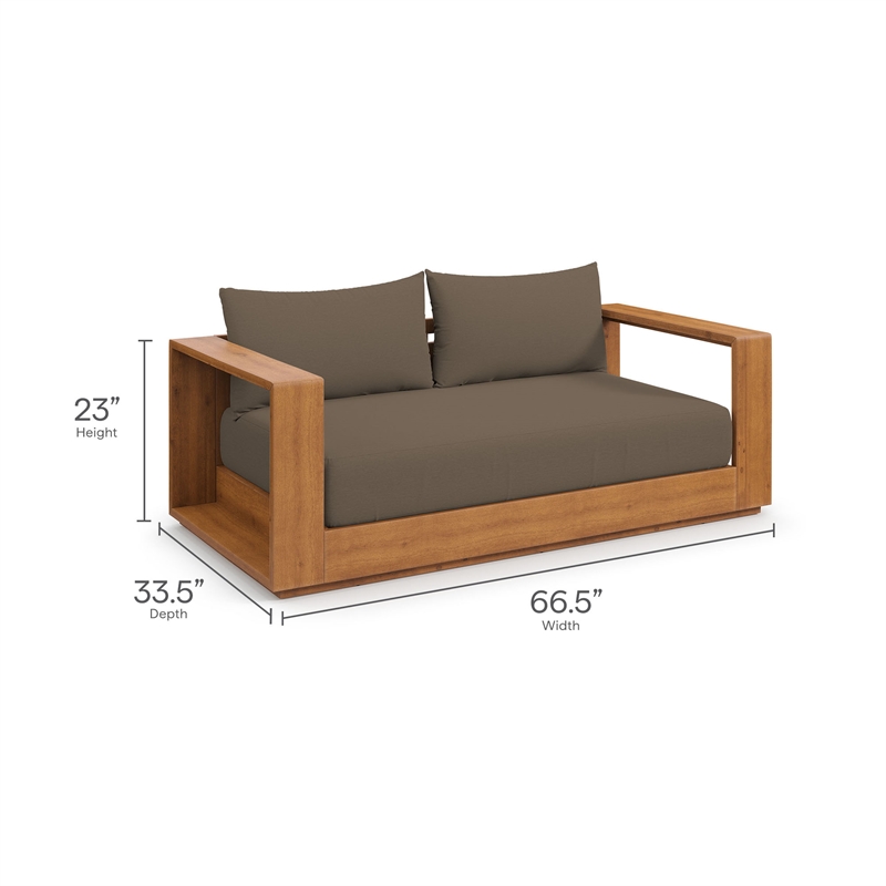 Tahoe Loveseat in Natural Cocoa