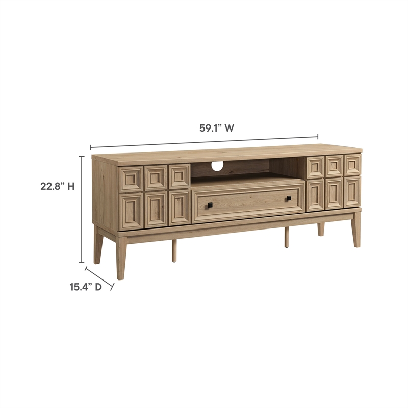 Samos TV Stand in Light Oak