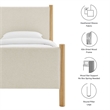 Maven Platform Bed in Ivory Oak