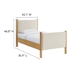Maven Platform Bed in Ivory Oak