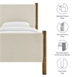 Maven Platform Bed in Ivory Walnut