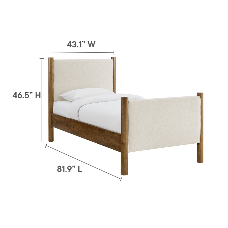 Maven Platform Bed in Ivory Walnut