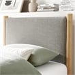 Modway Maven Heathered Weave Fabric Upholstered Twin Platform Bed in Wheat Oak