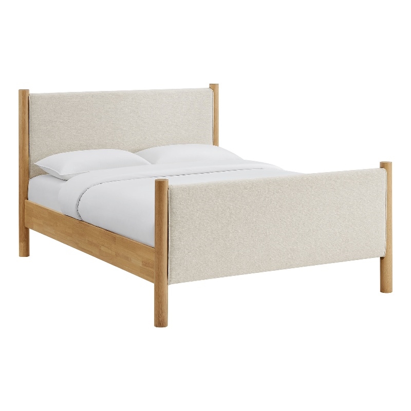 Maven Platform Bed in Ivory Oak