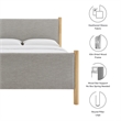 Maven Platform Bed in Wheat Oak