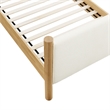 Modway Maven Boucle Fabric Upholstered Twin Platform Bed in Feather Oak