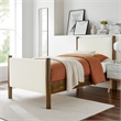 Modway Maven Boucle Fabric Upholstered Twin Platform Bed in Feather Walnut