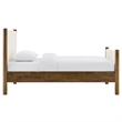 Modway Maven Boucle Fabric Upholstered Twin Platform Bed in Feather Walnut