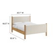 Maven Platform Bed in Ivory Oak