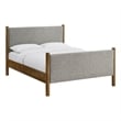 Modway Maven Heathered Weave Fabric Upholstered Full Platform Bed - Wheat Walnut