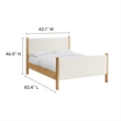 Maven Full Size Boucle Upholstered Platform Bed in Feather Oak