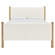 Maven Full Size Boucle Upholstered Platform Bed in Feather Oak