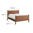 Maven Platform Bed in Tan Walnut