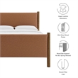 Maven Platform Bed in Tan Walnut