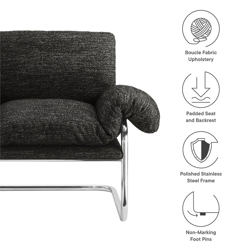 Ansel Accent Chair in Charcoal