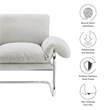 Modway Ansel Boucle Fabric Upholstered Accent Chair in Newsprint