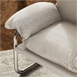 Modway Ansel Boucle Fabric Upholstered Accent Chair in Newsprint