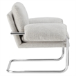Modway Ansel Boucle Fabric Upholstered Accent Chair in Newsprint