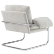 Modway Ansel Boucle Fabric Upholstered Accent Chair in Newsprint