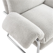Modway Ansel Boucle Fabric Upholstered Accent Chair in Newsprint