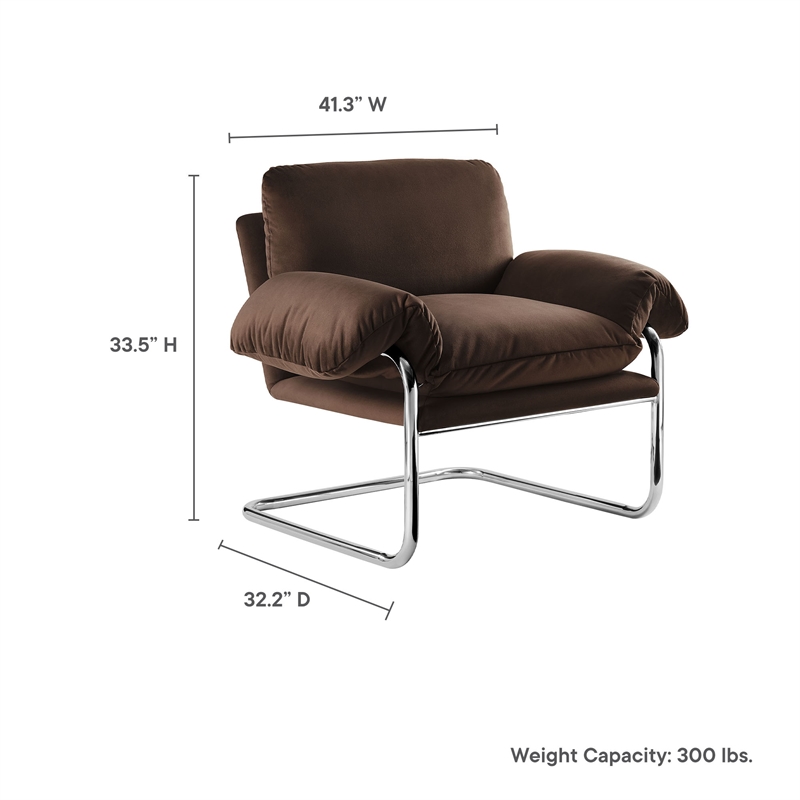 Ansel Accent Chair in Chocolate Brown