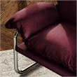 Ansel Performance Velvet Accent Chair in Mulberry