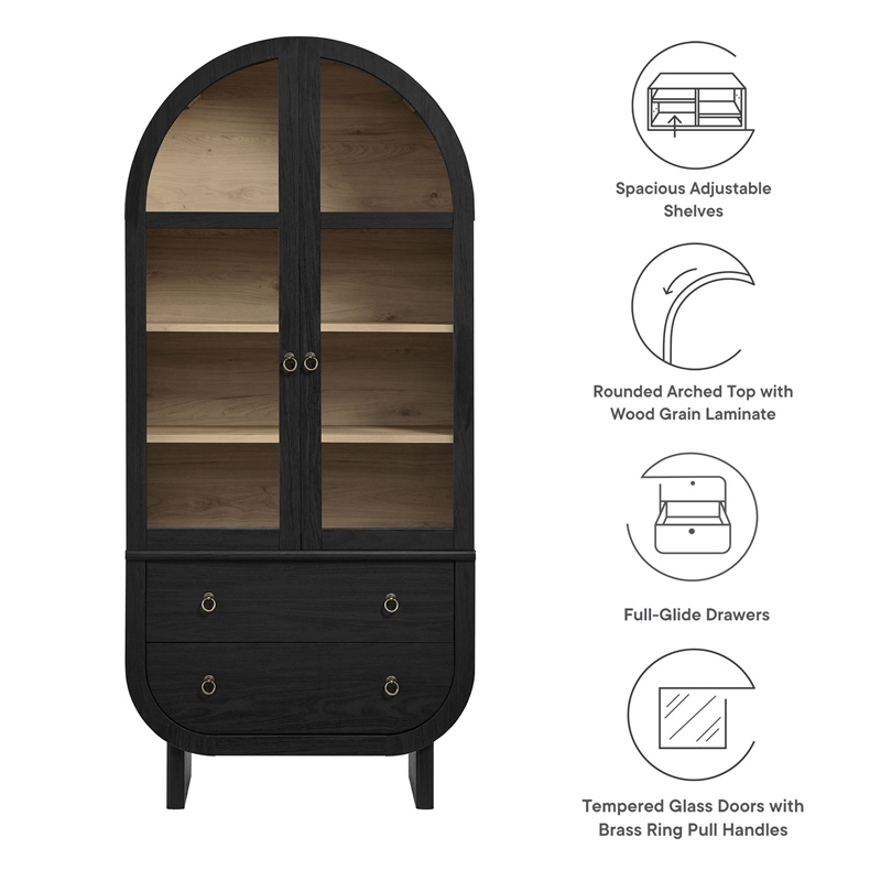 Nyx Display Cabinet in Black