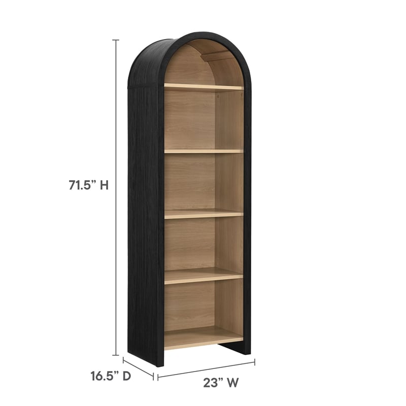 Evie Bookcase Display Cabinet in Black