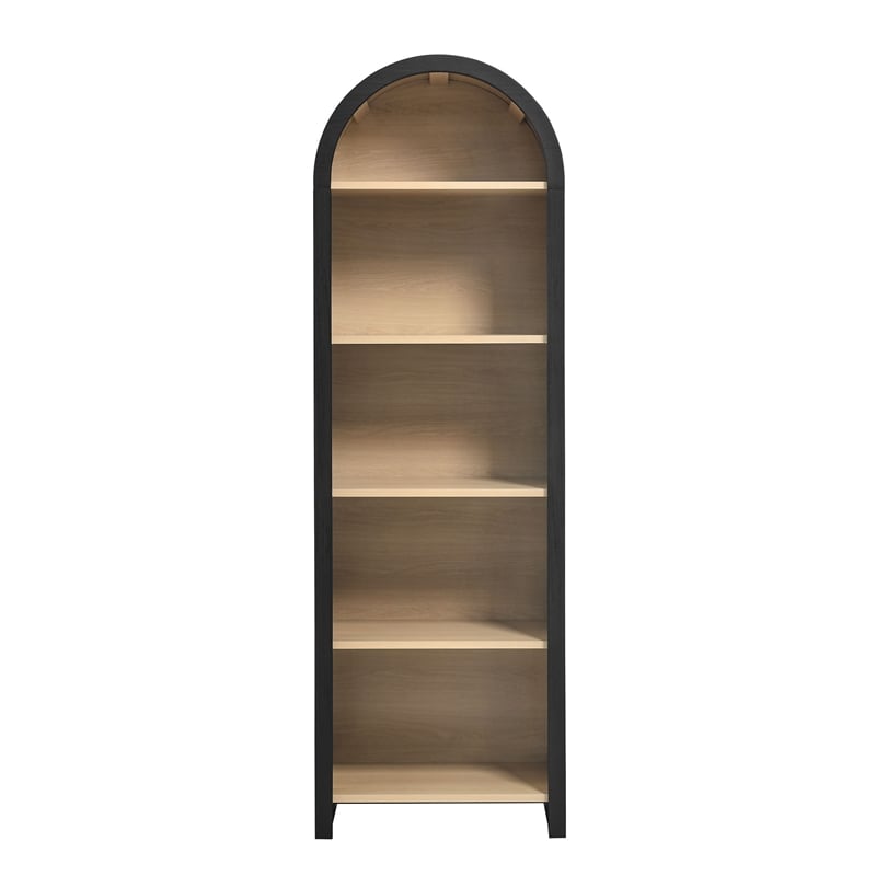Evie Bookcase Display Cabinet in Black