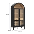 Nolan Arched Bar Cabinet in Black