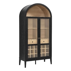Nolan Arched Bar Cabinet in Black