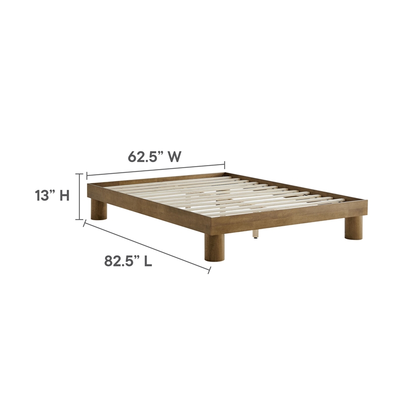 Runa Queen Platform Bed in French Oak