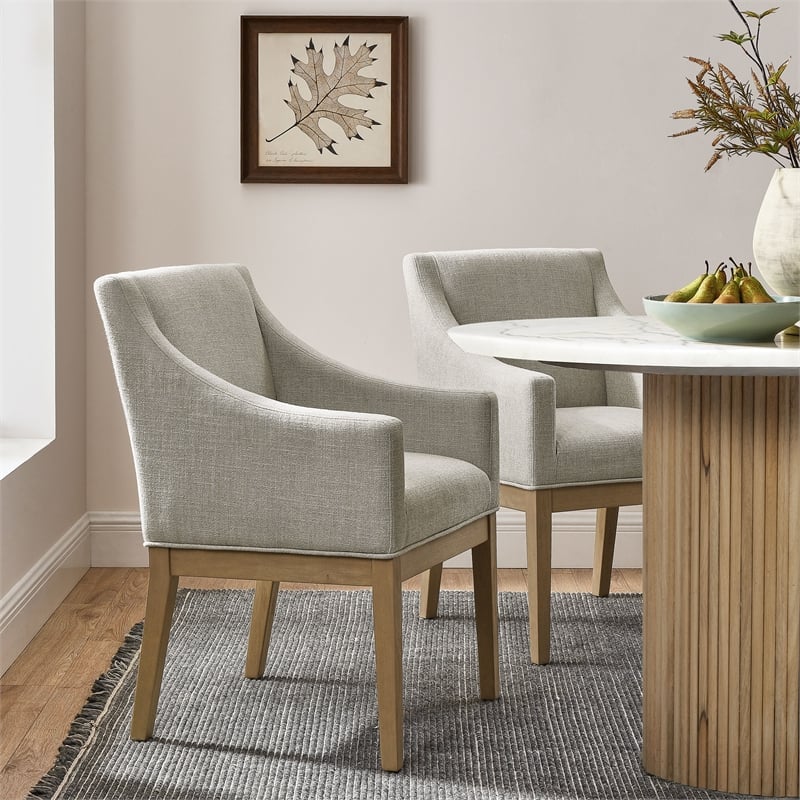 Alton Dining Armchair in Linen Natural