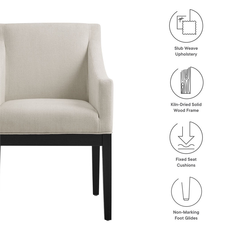 Alton Dining Armchair in Salt Black