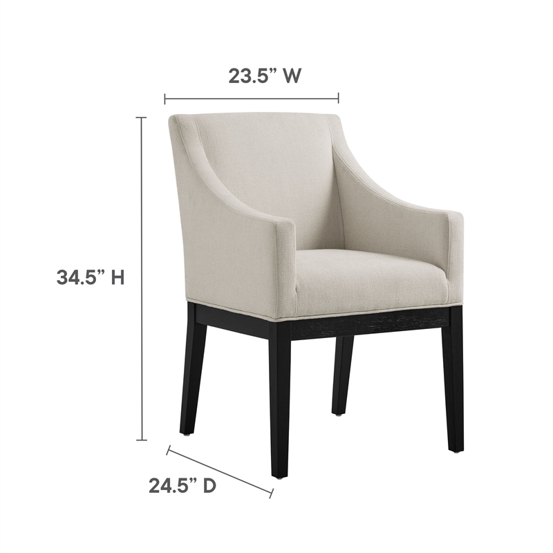 Alton Dining Armchair in Salt Black