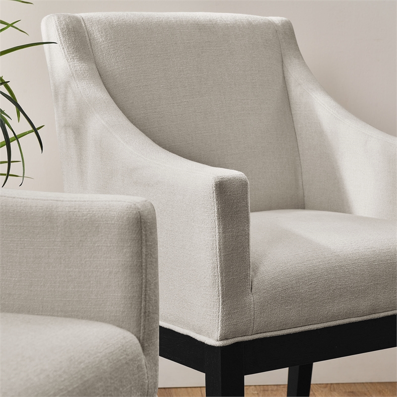 Alton Dining Armchair in Salt Black