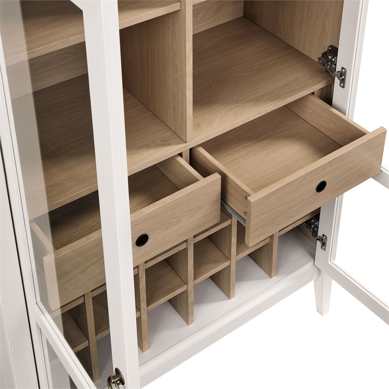 Nolan Arched Bar Cabinet in Ivory