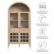 Nolan Arched Bar Cabinet in Light Oak